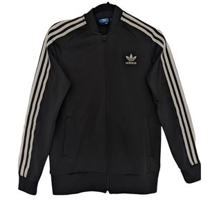 Adidas Black Sports Track Jacket Size UK 13 - 14 Y , US L
